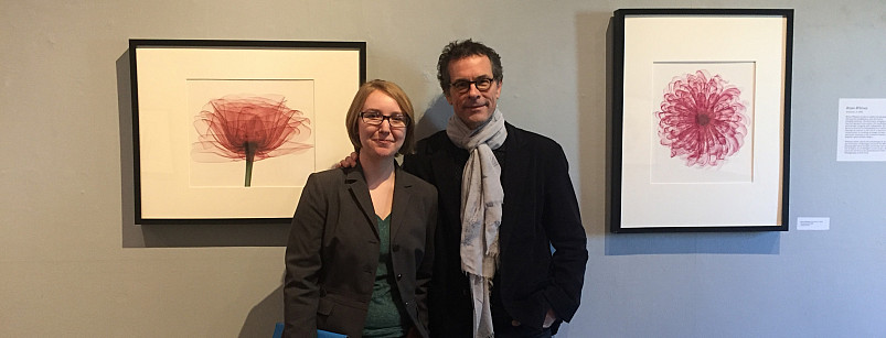 Beloit College graduate Jenn Putman with artist Brian Whitney.