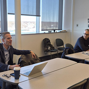 David Rhoades ’94 co-teaching with Matt Laszlo ’92.