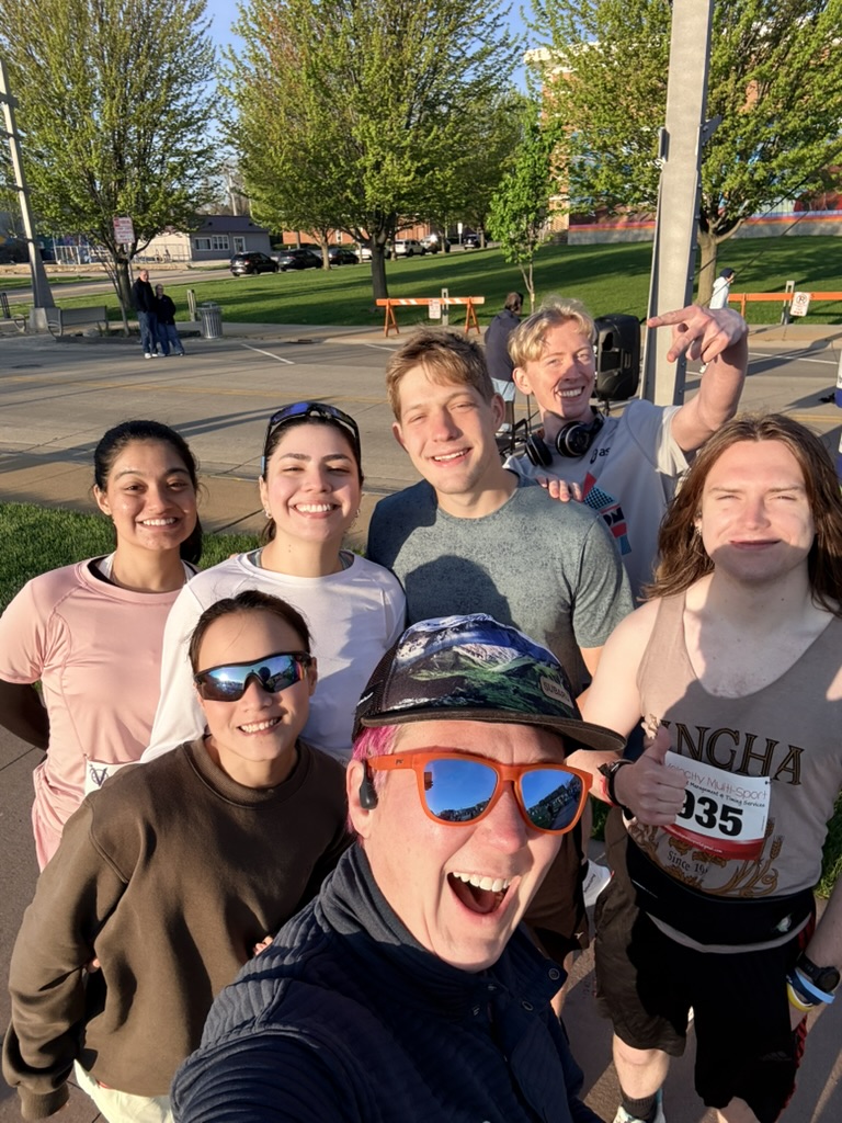 Rachel Bergstrom with fellow Buccaneers after a recent half marathon.