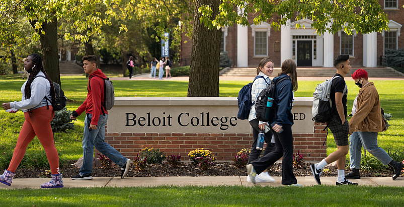 Students making their way to and from classes.