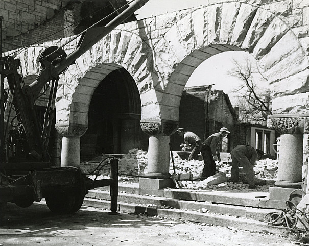 Reconstruction of Eaton Chapel in 1954