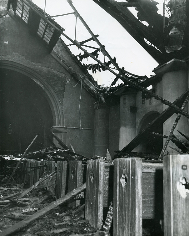 Eaton Chapel - Interior - Day After Fire