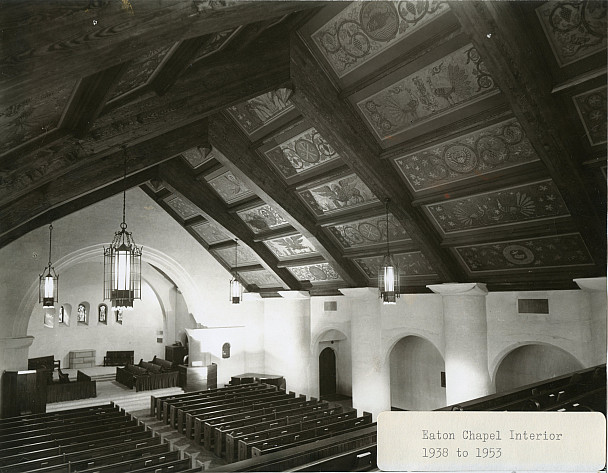 Interior of Eaton Chapel from 1938-1954