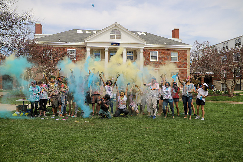 Students enjoy the fun activities at Spring Day.