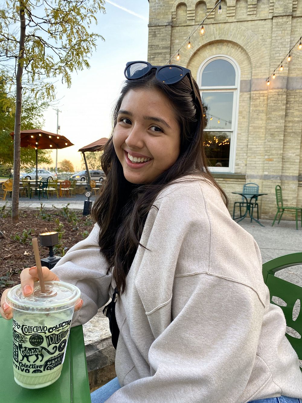 Gisela after a tour of Marquette University in Milwaukee with SEL.