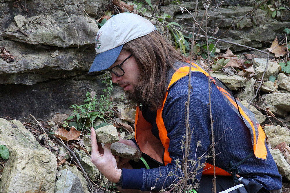 Students in Prof. Jay Zambito's geology class experience hands on field work.