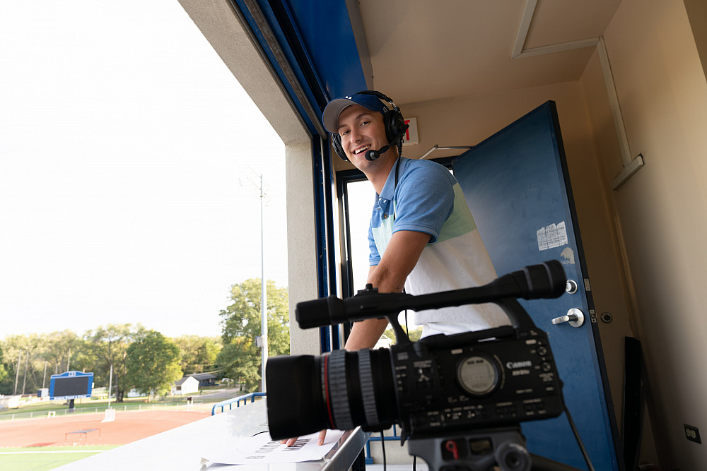 JT Toepfer'23 and BeloitTV director Jonathon Kelley are in the process of starting a broadcast program from the ground up.