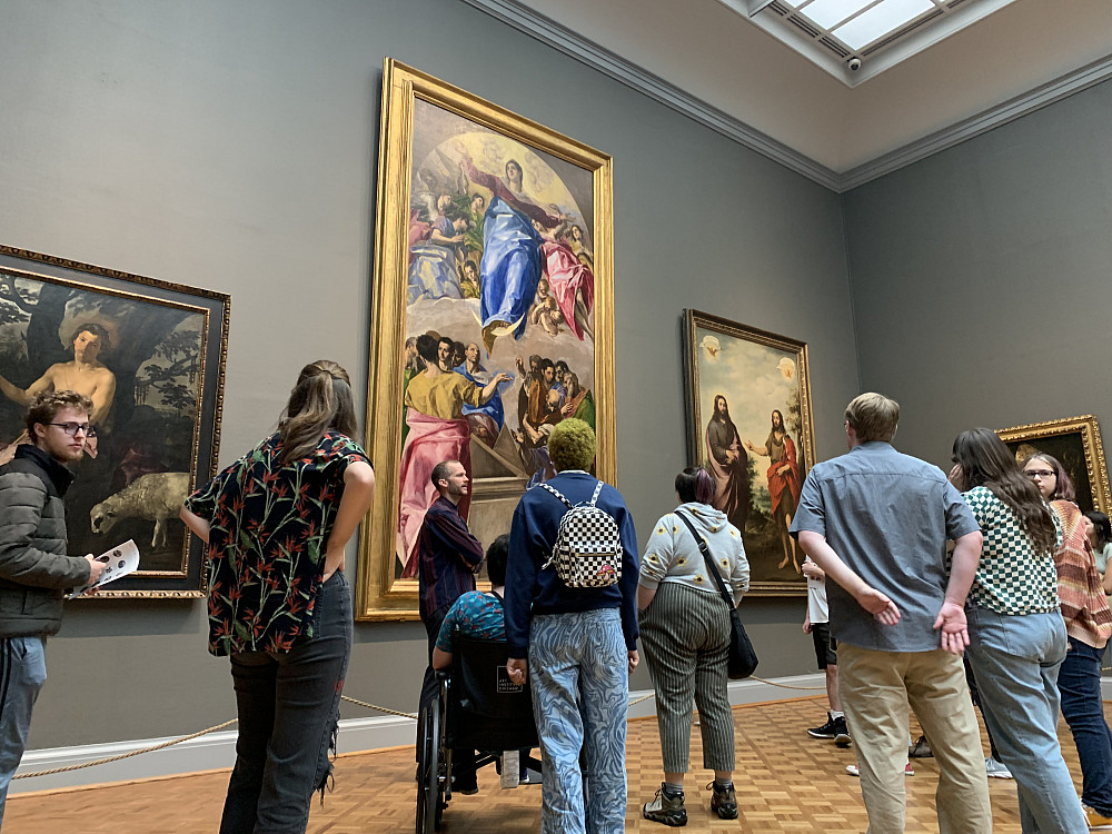 Beloit students get a guided tour of the Art Institute's Baroque art collection.