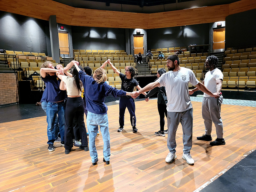 Three football players joined the cast of Rehearsal for Murder together this spring, creating bonds outside of their normal social group.