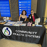 Kitana Gulotta’25, left, enjoyed tabling at events on behalf of Community Health Systems during the Community Health Internship Program (CHIP) this summer. She presented about the experience in a panel at Beloit & Beyond. 