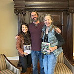 Current Mackey Chair Kimberly Blaeser (with her new book of poetry, Ancient Light), Professor of English Chris Fink, and past Mackey Chai...