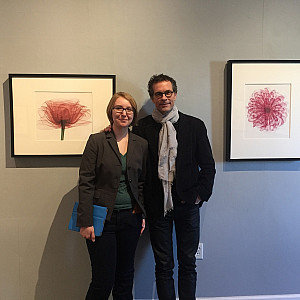 Jennifer Putman’18 and featured artist Bryan Whitney at the opening of Strange Light.