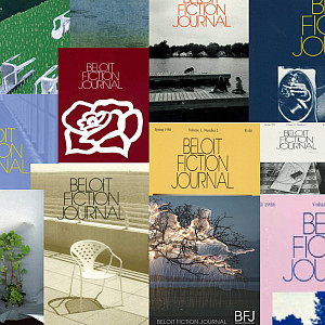 A collection of previous Beloit Fiction Journal covers going back to 1985.