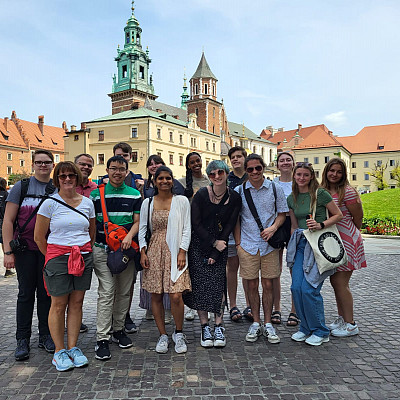 At Memory's Edge seminar participants outside the Royal Castle in Warsaw, Poland. Assistant Director of the Global Experience Office...
