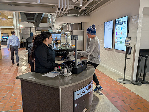 The new check-in area of Hamiltons.