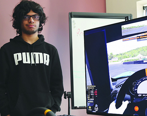 Ishan wants to expand the Beloit College sim racing program so students can compete again...