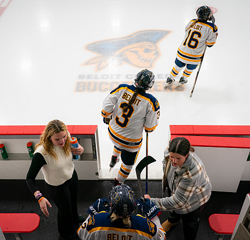 Beloit Women's hockey plays against Marian University on Saturday, November 1, 2025, at the Woodman's Center at in Janesville, Wisconsin....