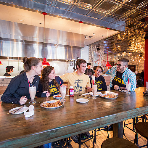 Lucy's No. 7 burger bar is a favorite among Beloit students.