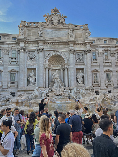 Allie's view of Trevi Fountain in Rome.