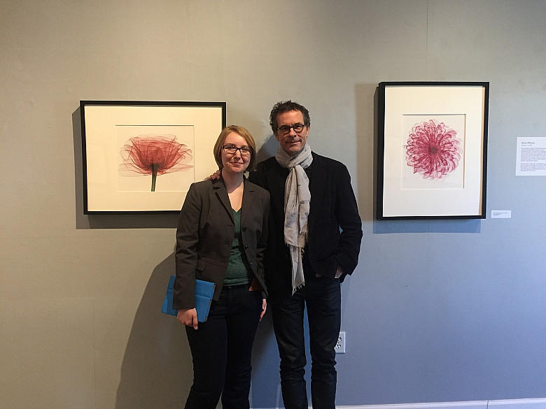 Jennifer Putman'18 and featured artist Bryan Whitney at the opening of Strange Light.