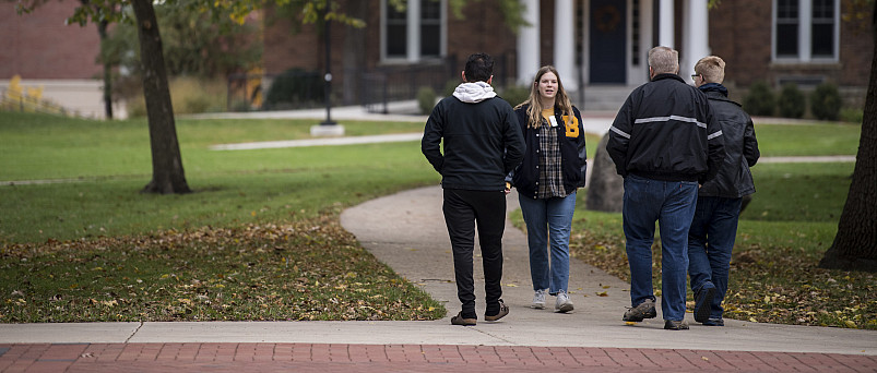 Visiting families received a full campus tour from informed student tour guides.
