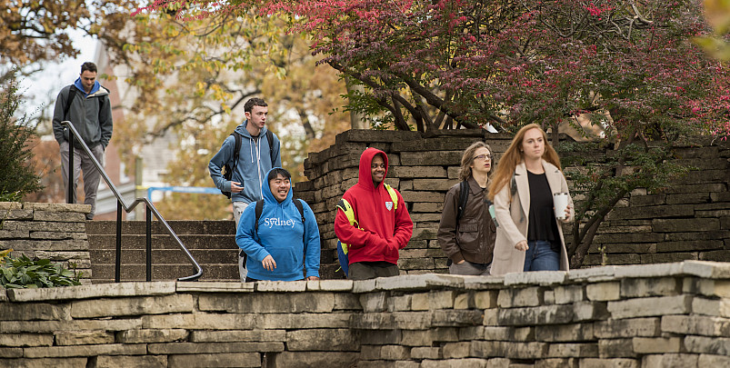 The Beloit College campus is beautiful during any season but fall is especially lovely when the leaves change.