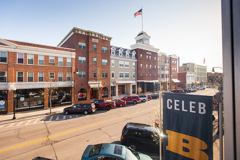 Downtown Beloit seen from CELEB - Center for Entrepreneurship