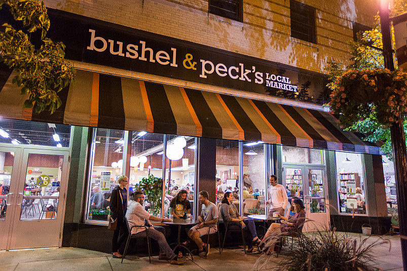 Bushel & Peck's local market is a favorite spot for locally sourced and organic groceries...