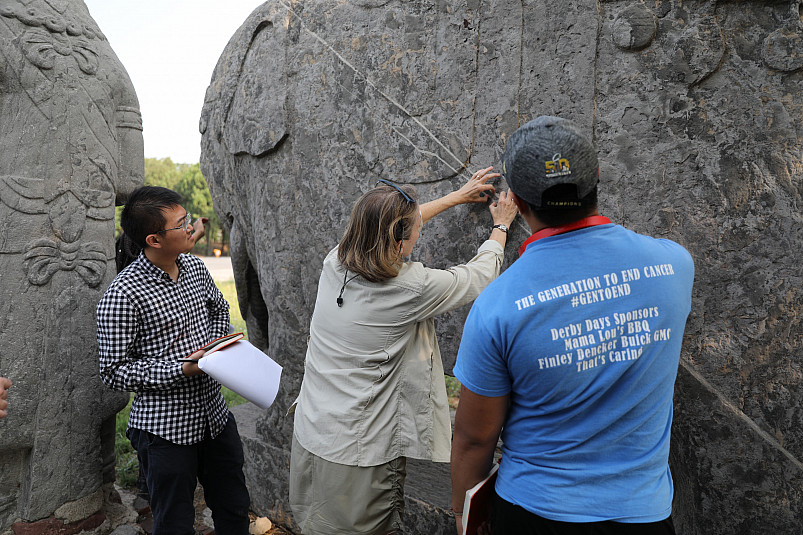 Professor of Geology Susan Swanson studies Chinese culture along the Yellow River in China on a S...