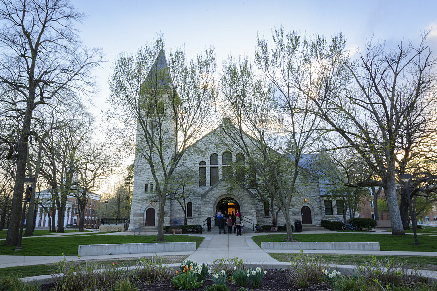 Eaton Chapel in spring.