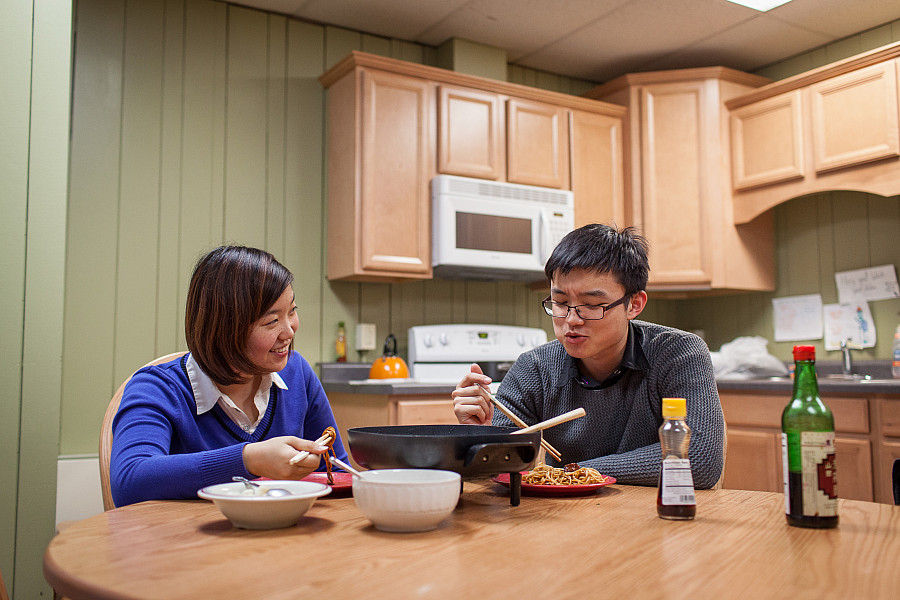 Beloit students often do their own cooking in their dorms too.