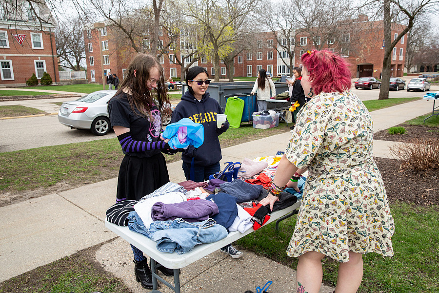 End-of-the-year rummage sales give students a chance to unload, or upload, some great second-hand items.