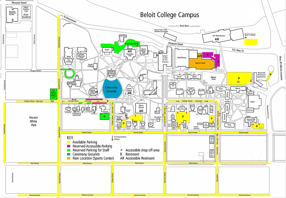 Commencement 2022 Parking Map