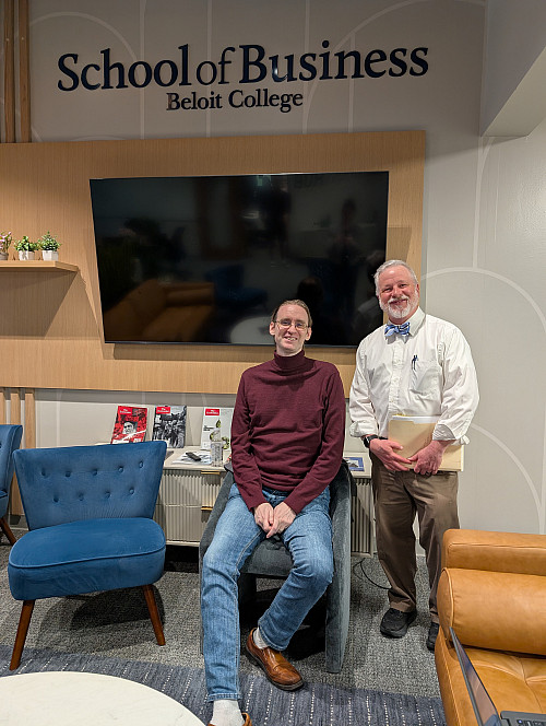 James McQuaid '11 and Charles Westerberg, professor of sociology.