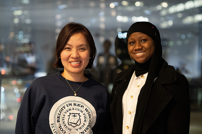 Professor Diep Phan and student Fatumata Kaba'24 at Business Networking Summit Feb 2024