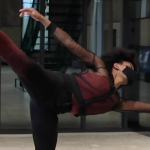 Adanya Gilmore’21 performs in “Discontinuities,” part of the Chelonia 2021 Screendance Festival