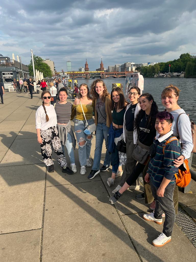 Dance students, left to right: Grace Scott'22, Quynn Evans'23, Julia Newmark'25, Millie Engstrom'24, Emma Logas'25, Charline Davis-Alicea...