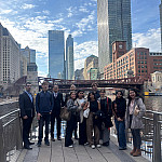 Students in downtown Chicago