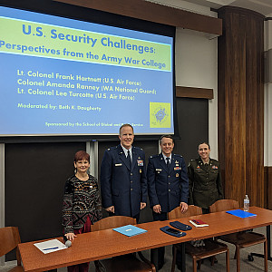 Beth Dougherty, Lt. Colonel Frank Hartnett, Lt. Colonel Lee Turcotte, Colonel Amanda Ranney.