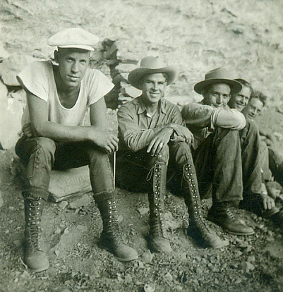 Paul Nesbitt (second from left) and students on the 1934 Southwest Expedition.