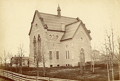 A sepia-tone image of the Logan Museum.