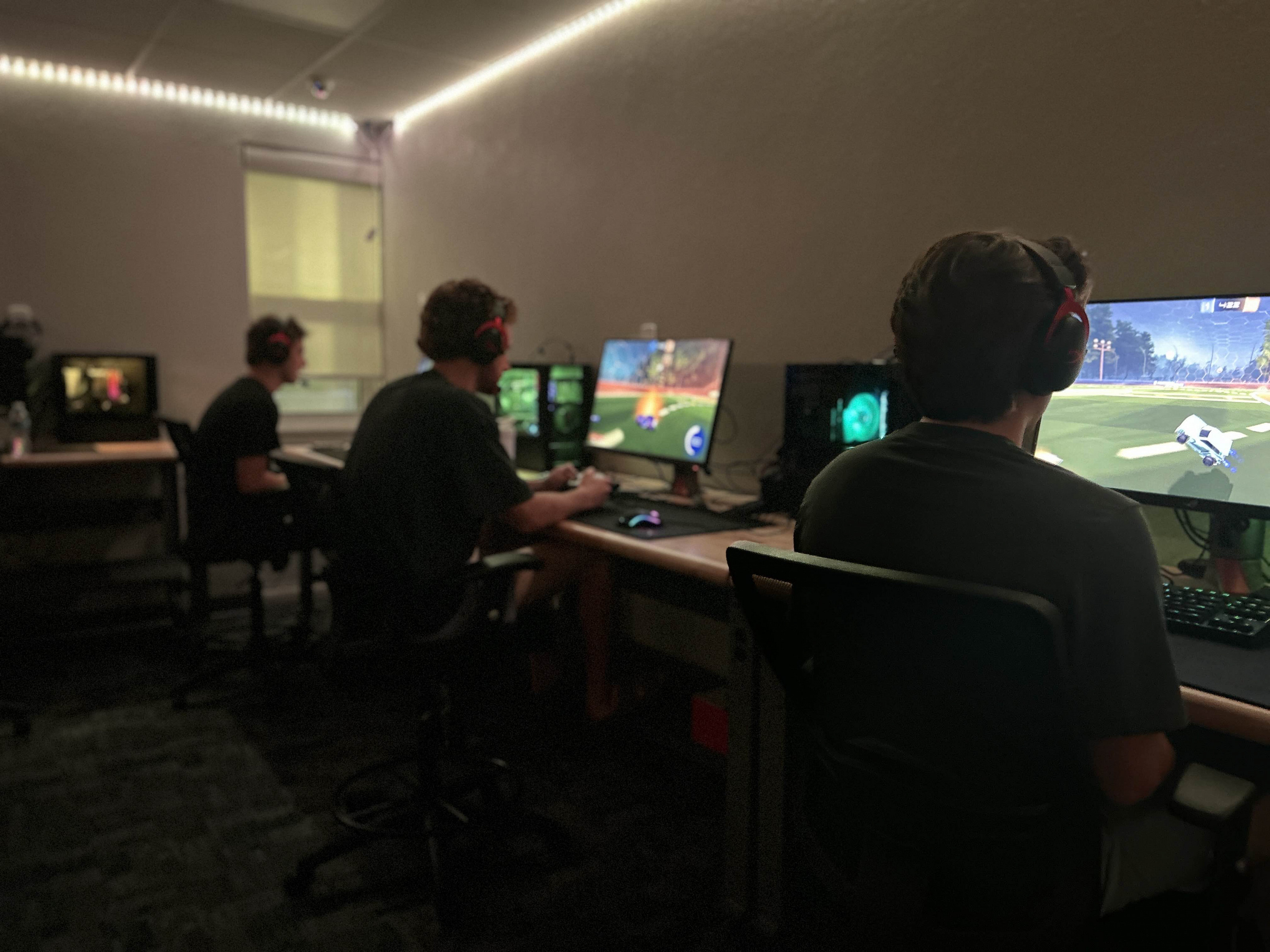 Esports team competes.