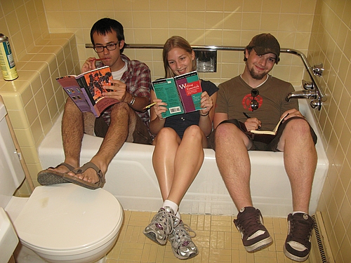 Beloit's Writing Center is in a cool old building, complete with its own bathtub.