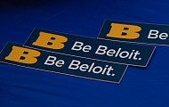 Be Beloit stickers and swag.