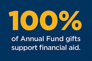 100% of Annual Fund gifts support financial aid