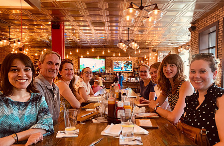 C3 participants enjoying dinner at Lucy's.