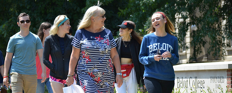 Center for Language Studies class walking together.