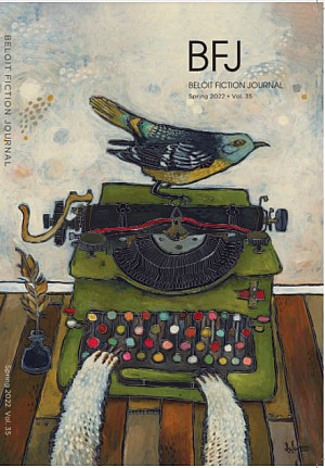 Cover Image for Beloit Fiction Journal Volume 35, Spring 2022.    Artist: DC Ice - Hunt and Peck 