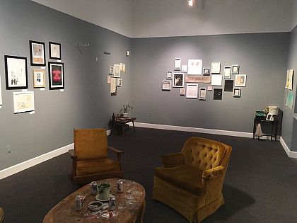 Fern Denne, Ava Krahn, Miette Mueller, and Lemon Wood, all of the class of 2019, collaborated to transform the North Gallery of the Wrigh...