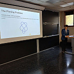 Ryan Pham ’26 gives a talk at the University of Chicago about his summer research in topology and computer science with Prof. Ben Stucky